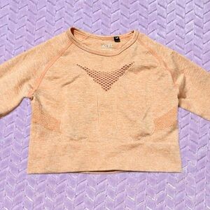 AYBL orange Cropped Workout Top